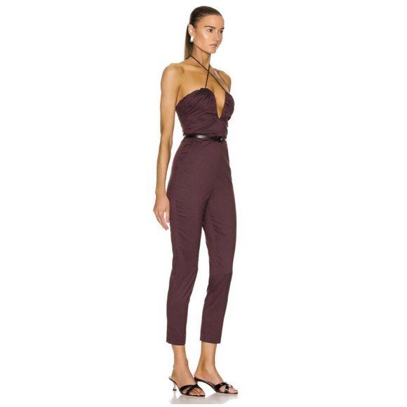 Zeynep Arcay Cotton Ruched Jumpsuit Brown - Picture 3 of 5